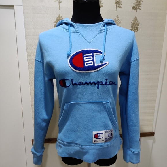 Champion Tops - Champion Women's Century Hoodie Hooded Sweatshirt XS